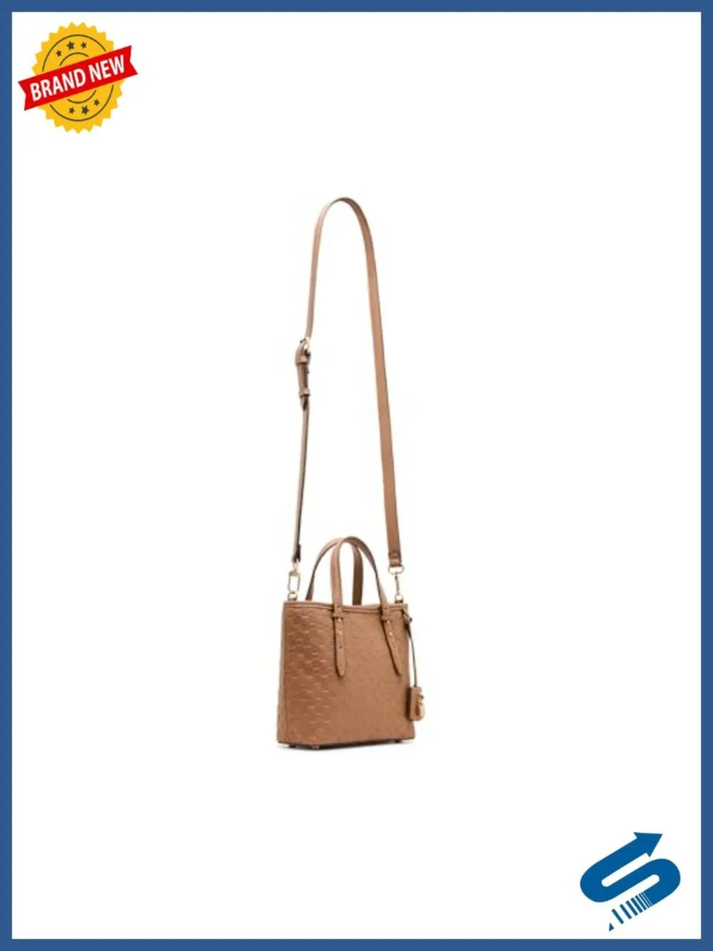Embossed Mini Tote with Convertible Strap